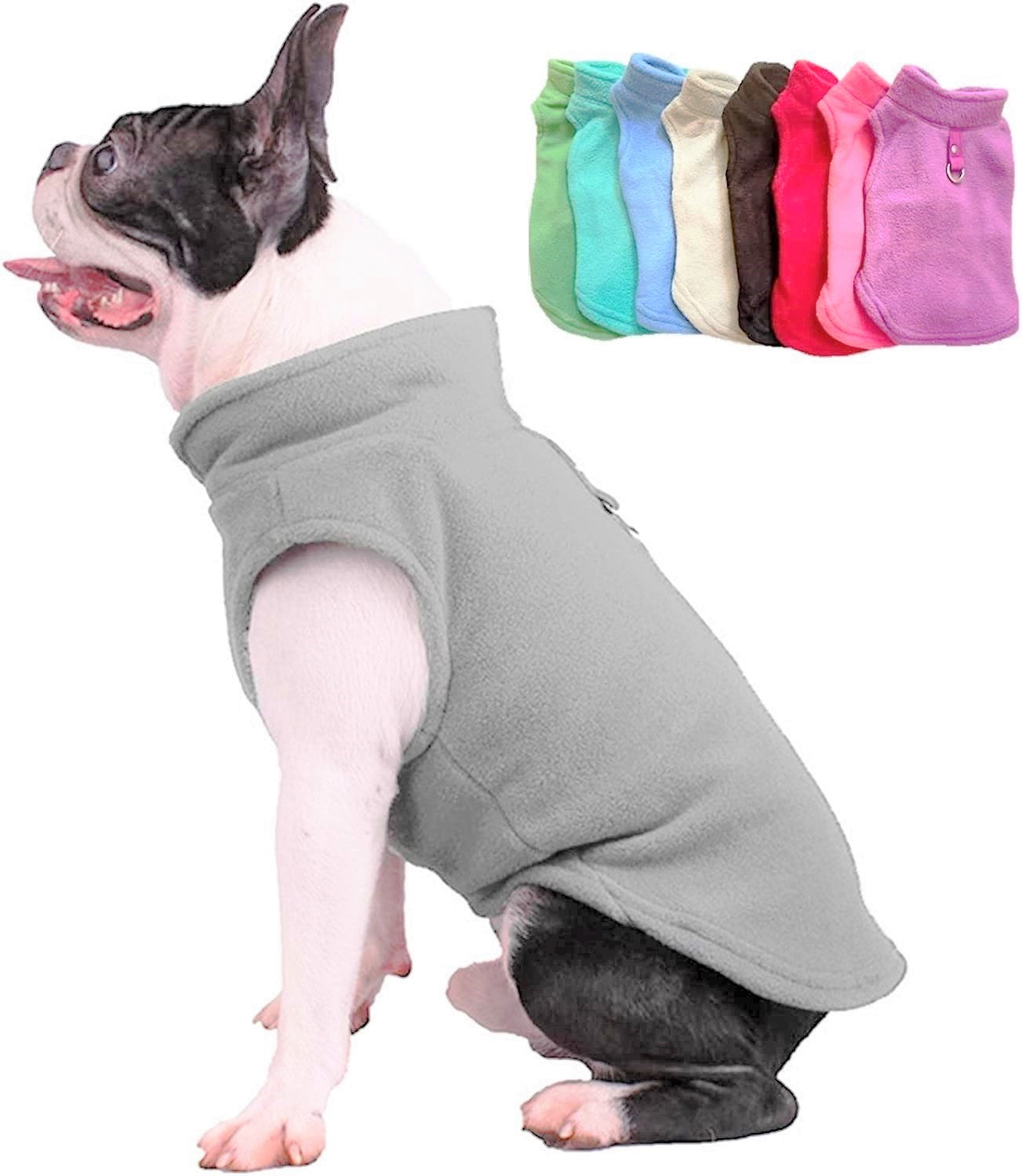 dog vest fleece dog shirt Dog Fleece Sweater with Leash Ring – Jacko Co